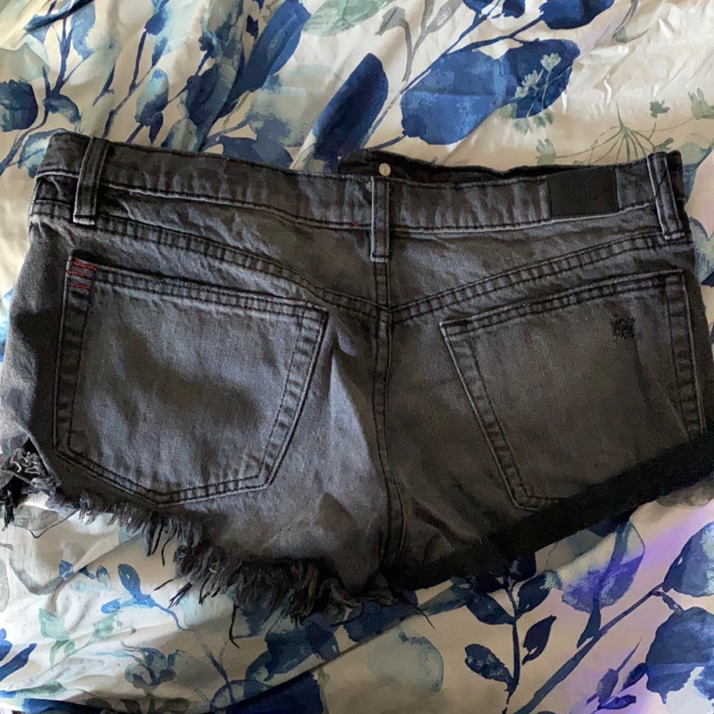 Black Mid Rise Shorts